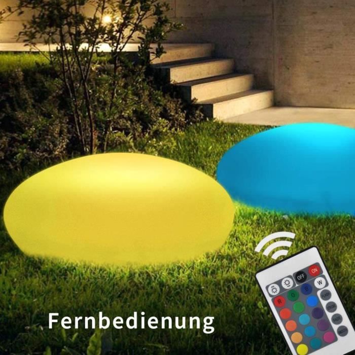 UOUNE Lampe solaire d'extérieur 16 couleurs étanche IP54 en forme de galets  pour jardin, cour, bassin, piscine[222] - Cdiscount Maison