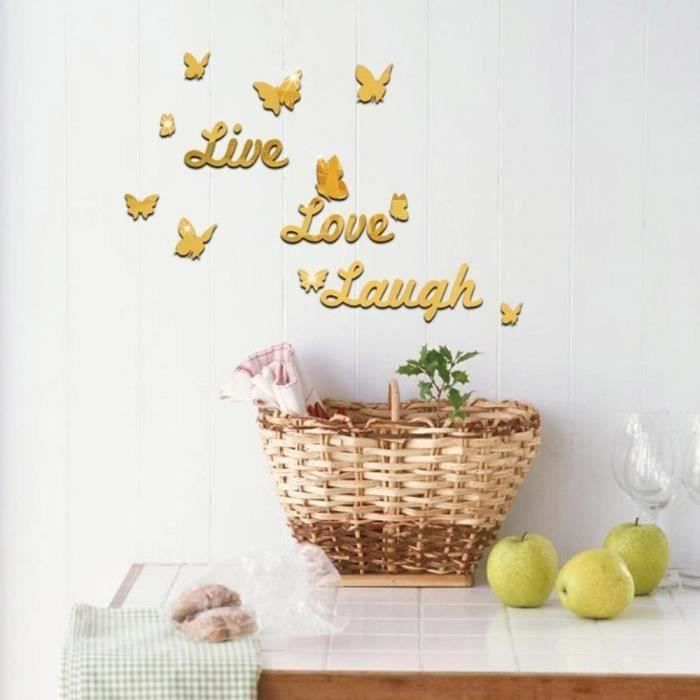 Hf Vivre D Amour De Rire Citation Amovible Wall Art Stickers Miroir Decal Salle De Bricolage Decor C Yinmgmhj Hfvhg09a6403 Achat Vente Stickers Cdiscount