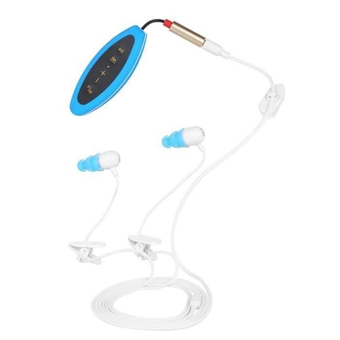 Ecouteurs étanches Ultra Portable Piscine et Sports Batterie intégrée Lecteur Mp3 Etanche 16Go Baladeur Mp3 Waterproof pour Natation