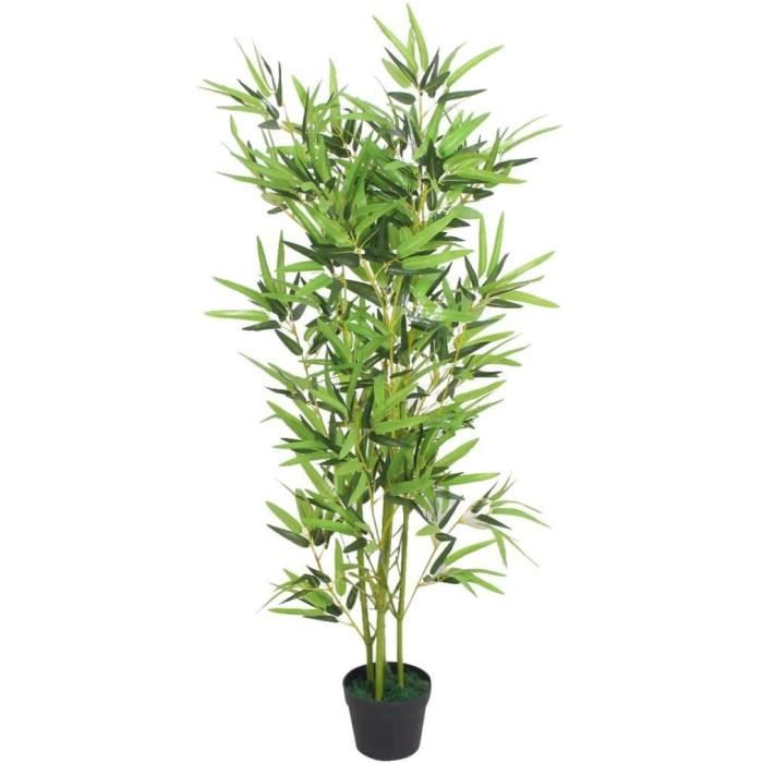 Plantes, graines et bulbes vidaXL Plante Artificielle avec Pot Bambou  Décoration d'Intérieur 120 cm Vert 220171 - Cdiscount Maison