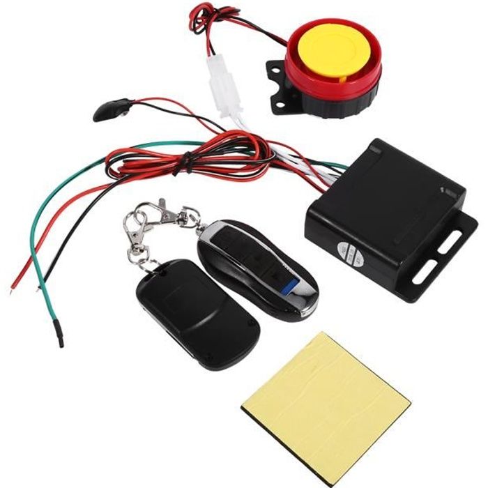 Kit complet Alarme de voiture Système de sécurité pour Universelle Auto Véhicule Multifonctionnel + 2 Télécommande 12V