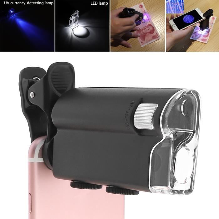 Loupe De Poche Portable Avec Lumière UV Et LED - Grossissement 30x/60x - Pour Bijoux, Bricolage