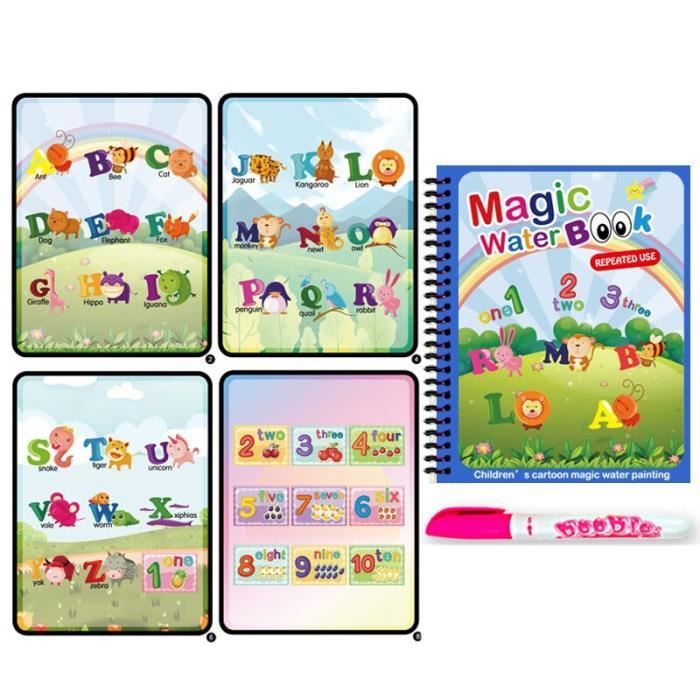 KIT PEINTURE Alphanumeric Livre de coloriage Montessori magique, livre ...