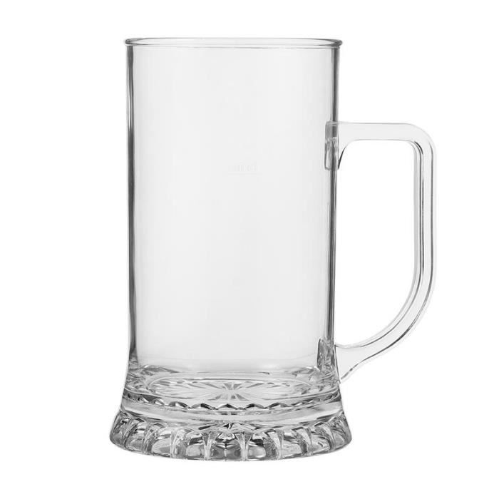 Chope à Bière Colorée En Verre – Grande Tasse Fun Et Solide 400 Ml