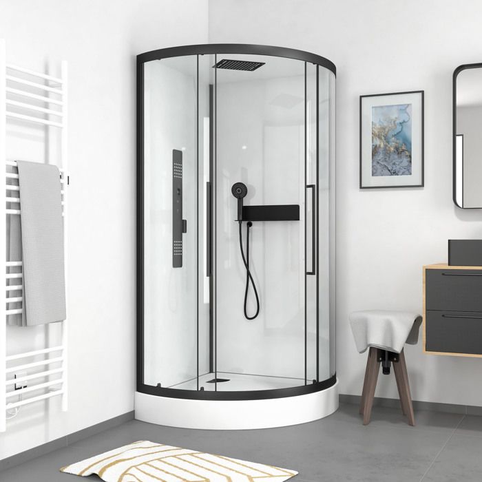 Cabine de douche 1/4 de cercle ROND - 90x90x217cm - FACTORY 2 ROUND Cabine de douche 1/4 de cercle ROND - 90x90x217cm - FACTORY 2 ROUND