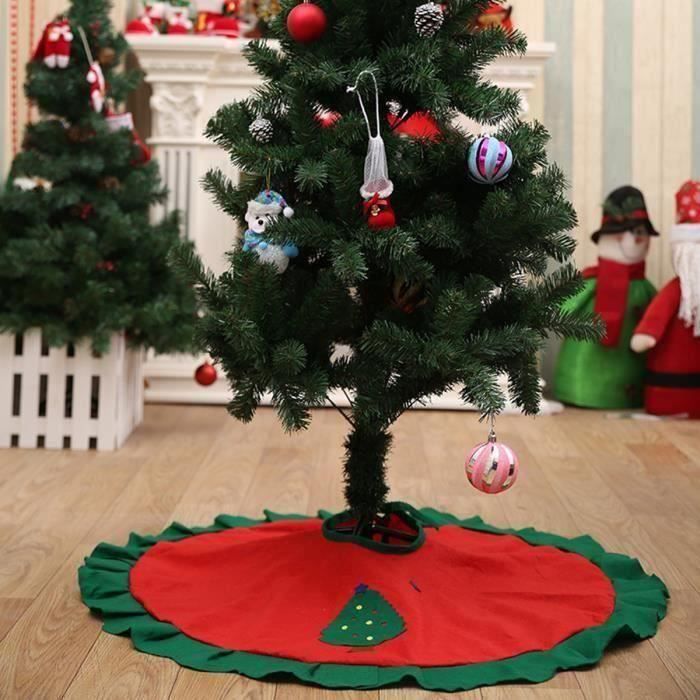 Jupe de Sapin de Noël Décorations d'arbre de Noël Tapis Vacances Couvre