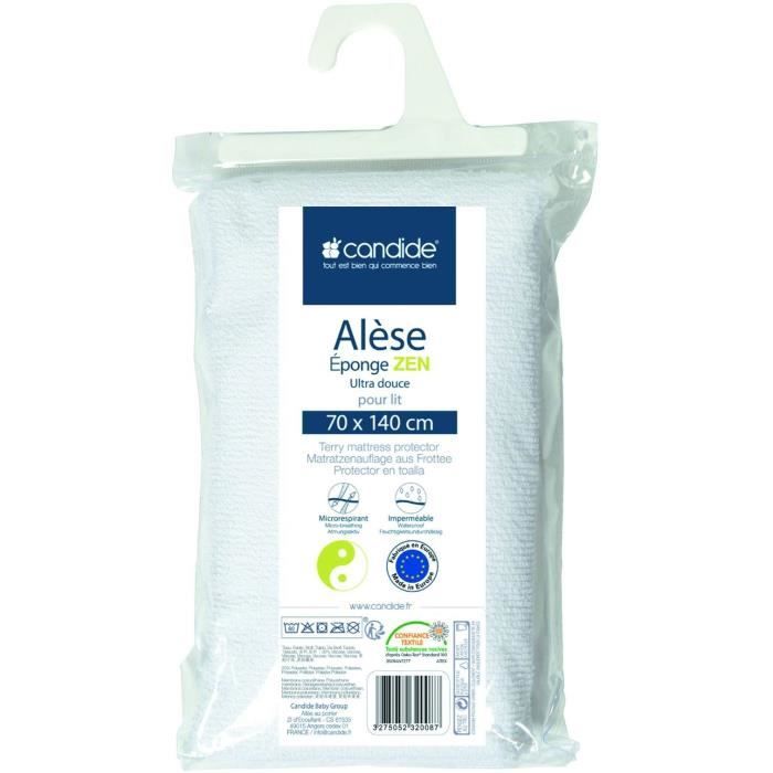 Alèse éponge Zen - CANDIDE - 232008 - 70x140 cm - Blanc Alèse éponge Zen - CANDIDE - 232008 - 70x140 cm - Blanc