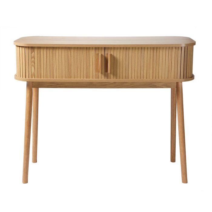 CALICOSY - Console 2 portes coulissantes L100 cm - ERNEST - Bois clair