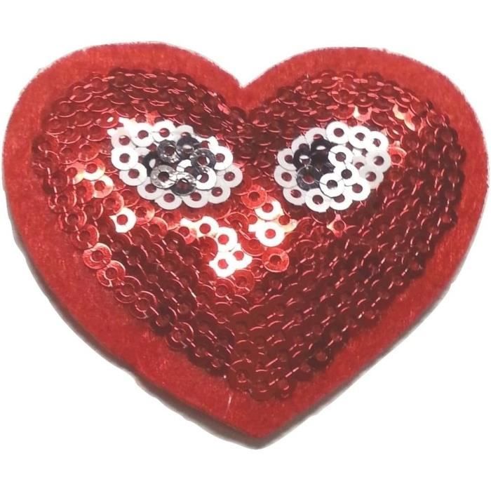 Écusson Thermocollant Brodé Thème COEUR PATCHWORK - NEUF, à Repasser, Pour Customiser Vêtements Et Accessoires