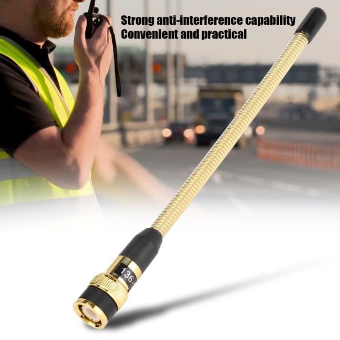 Antenne Souple Silicone BNC 7.5cm - Double Bande 144/430MHz 10W - Pour Talkies-walkies Kenwood, Icom, Motorola