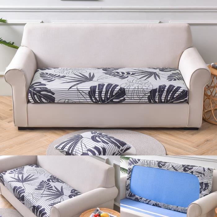 Housse De Canapé 3 Places Motif Géométrique - Taille 77-91", Polyester élastique, Neuf Uxcell !