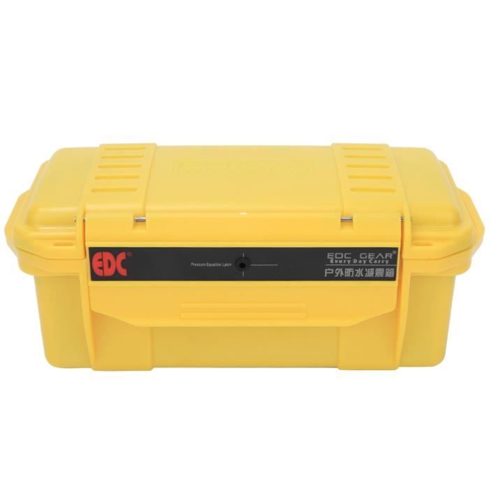 Duokon L'ABS renforce le boîtier de rangement de boîte à outils étanche antichoc extérieur jaune en plastique dur avec coussin