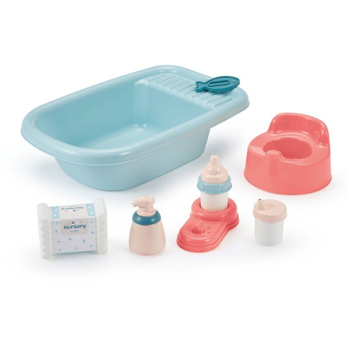 ECOIFFIER Nursery 787 - Baignoire Garnie 32 cm - 18 mois - Le bain de bébé