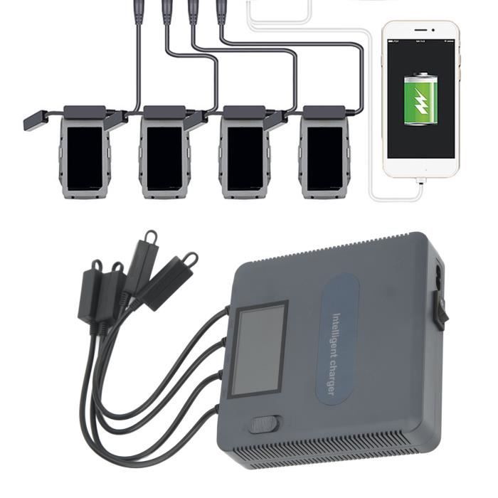 Chargeur Hub 4 En 1 Pour Batteries DJI Mavic 2 Pro/Zoom - Écran LED, Portable, Charge Intelligente Simultanée