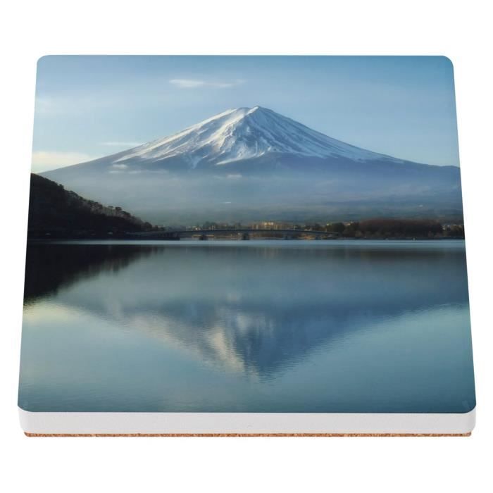 Tableau Toile "Vue Du Mont Fuji Et Pagode" - Impression Artistique, 100x57 Cm | Décoration Murale Japon