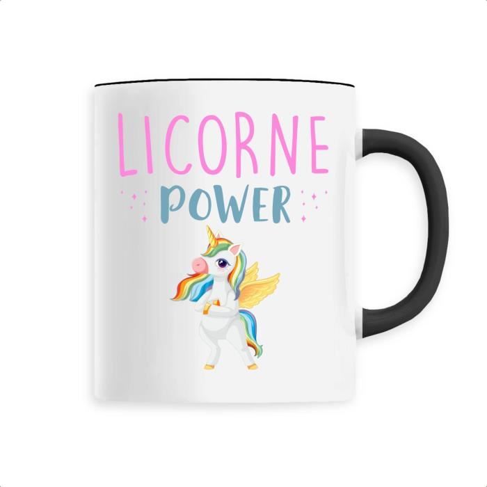 Mug Licorne Mignon 380ML Avec Cuillère - Tasse Céramique Pour Café, Thé Ou Lait