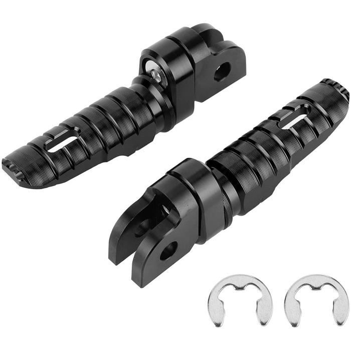 Repose-pieds Moto Universels - Paire En Aluminium Et Caoutchouc - Pour Conducteur Et Passager, Conversion Sportive