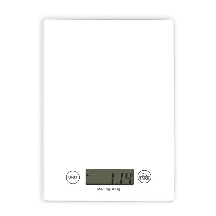 Balance de cuisine électronique LIVOO DOM451W Plateau en verre 5 kg Ultra slim