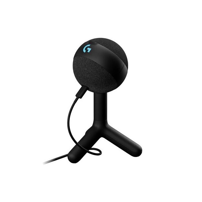 Microphone Logitech G Yeti Orb gaming RVB à condensateur avec LIGHTSYNC pour PC/Mac - Noir