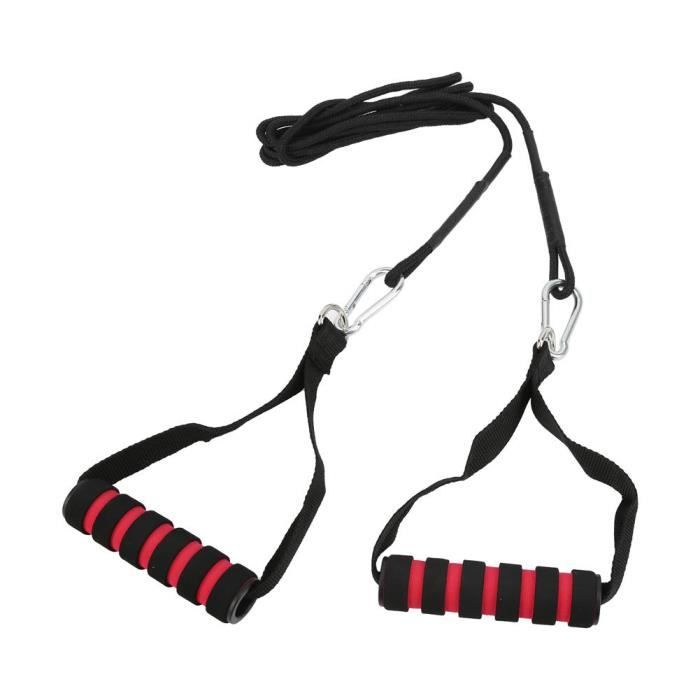 Poulie De Musculation Pour Bras – Câble En Acier 220 Cm – Poignées En PU – Antidérapant – Système Réglable – Entraînement Triceps, Biceps, épaules, Abdos