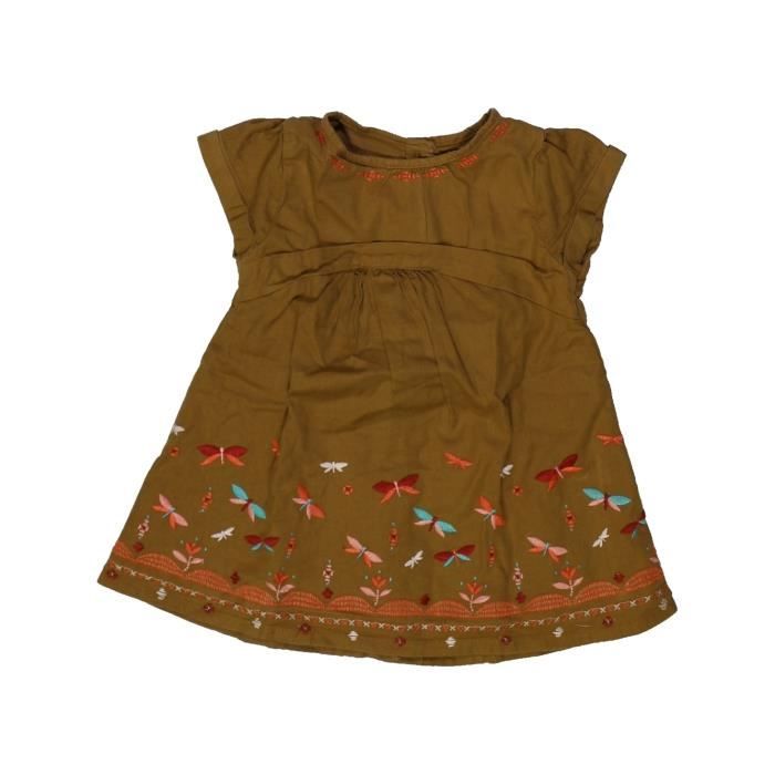 Robe Bebe Fille Vertbaudet 12 Mois Marron Ete Marron Cdiscount Pret A Porter
