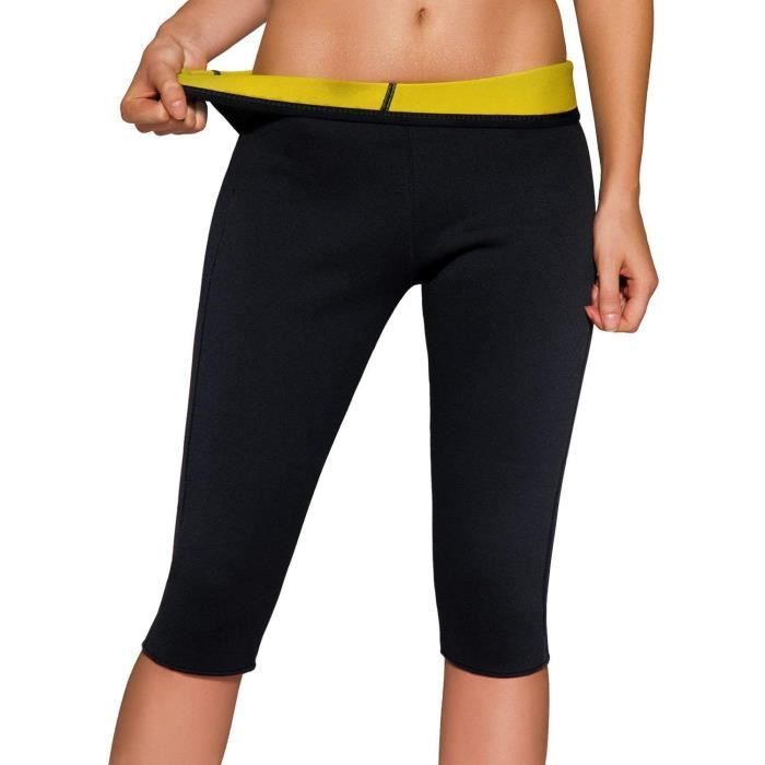 Pantalon de Sudation Femme - Fitness - Noir - Taille L - Tissu