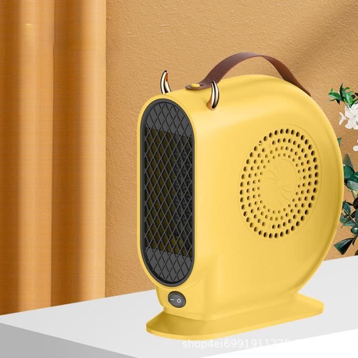 Chauffage D'Appoint 500W Radiateur Soufflant Portable 2 Modes - Silencieux, Protection Surchauffe, Bureau Chambre Salon