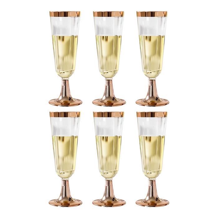 Verre à champagne jetable, flûtes de champagne doré Cdiscount Maison