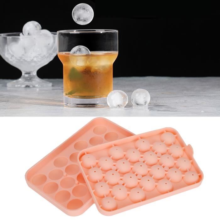 Moule à glaçons - QIILU - Orange - Silicone - Flexible - Antiadhésif