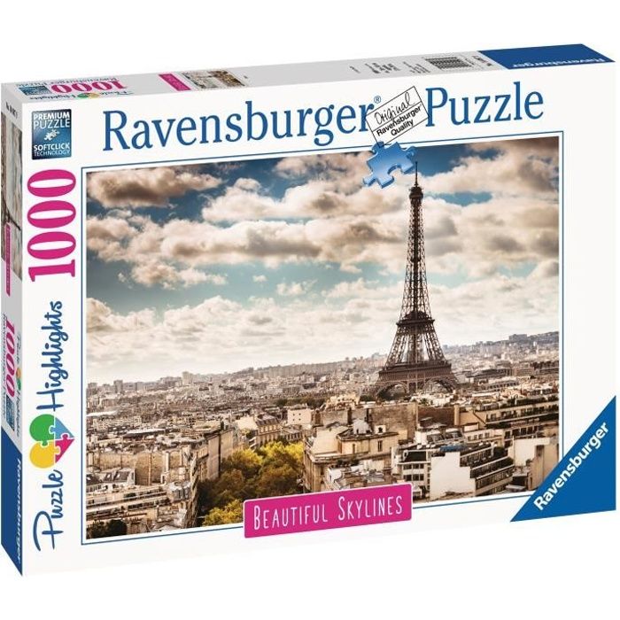 Puzzle 1000 pièces Paris - RAVENSBURGER - Architecture et monument