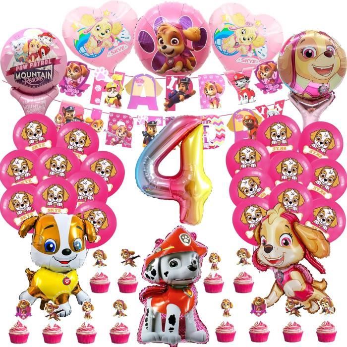 Décoration anniversaire Pat Patrouille : kit ballons 4 ans Stella • La Boutique Pat Patrouille