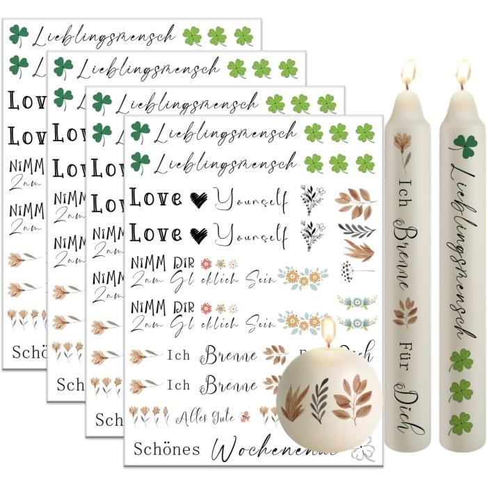 SelfTek Lot De 5 Tatouages De Bougies Pour Communion, 29 X 19 Cm, Avec 4 Photophores En Forme De Poisson, Décoration De Table, Pour Garçons Et Filles, PLDE1785