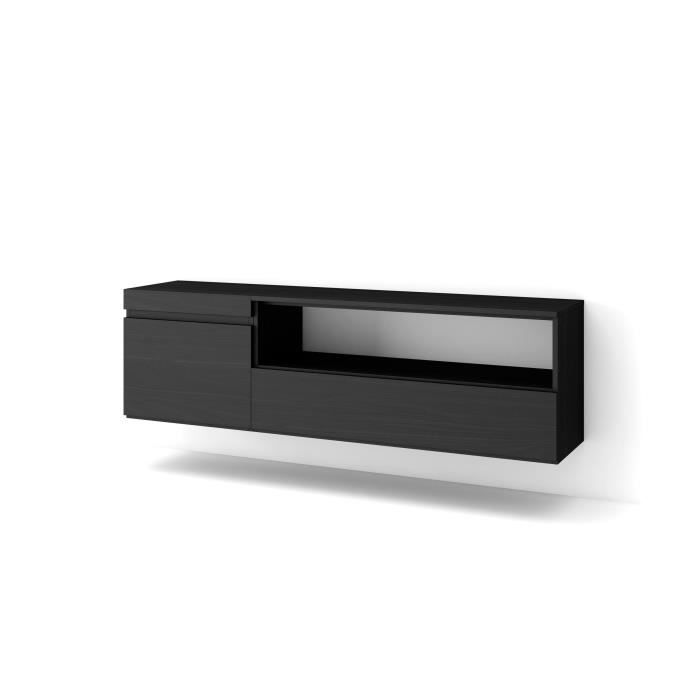Meuble TV Banc Télé 150x35x45cm Pour les TV jusquà 65 Suspendu Mural Noir RF2483 Meuble TV Banc Télé 150x35x45cm Pour les TV jusquà 65 Suspendu Mural Noir RF2483
