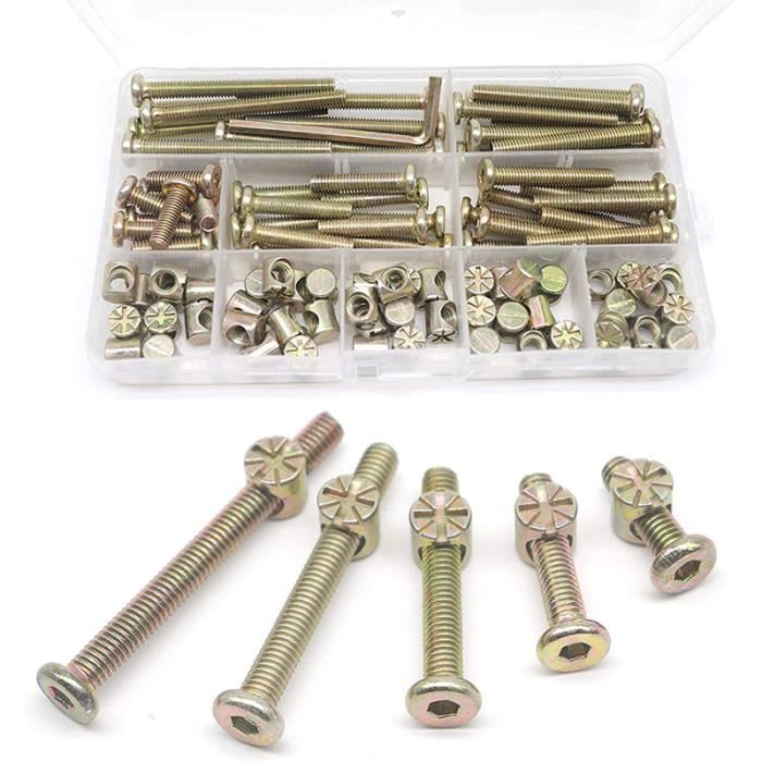 Cikonielf Boulon de meuble Boulons de Meubles en Acier au Carbone M6