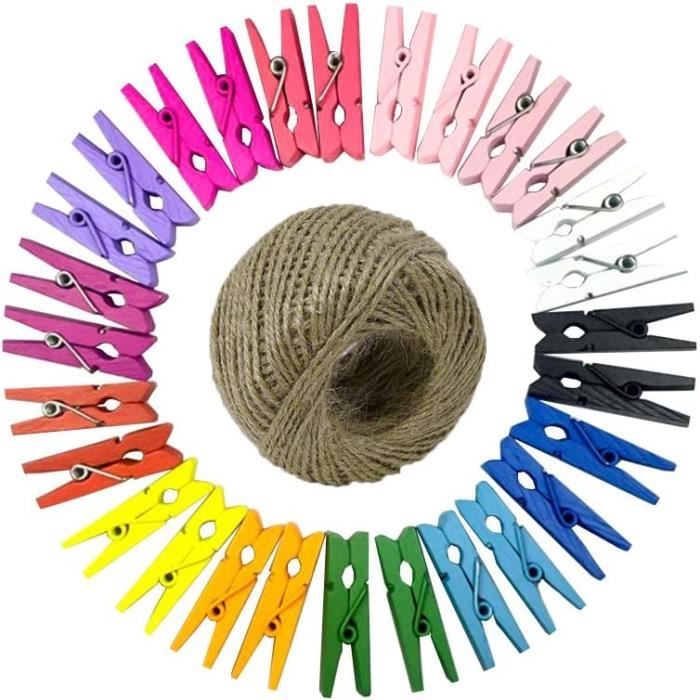 100 Pinces à Chaussettes - Pour Machine à Laver Et Séchage - Plastique Noir - Garde Les Paires Ensemble