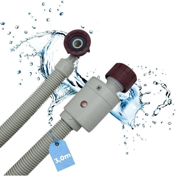 Tuyau D'eau Chaude LICHTBLAU - 90° - 4 M - Pour Machine à Laver, Lave-vaisselle & Chauffage