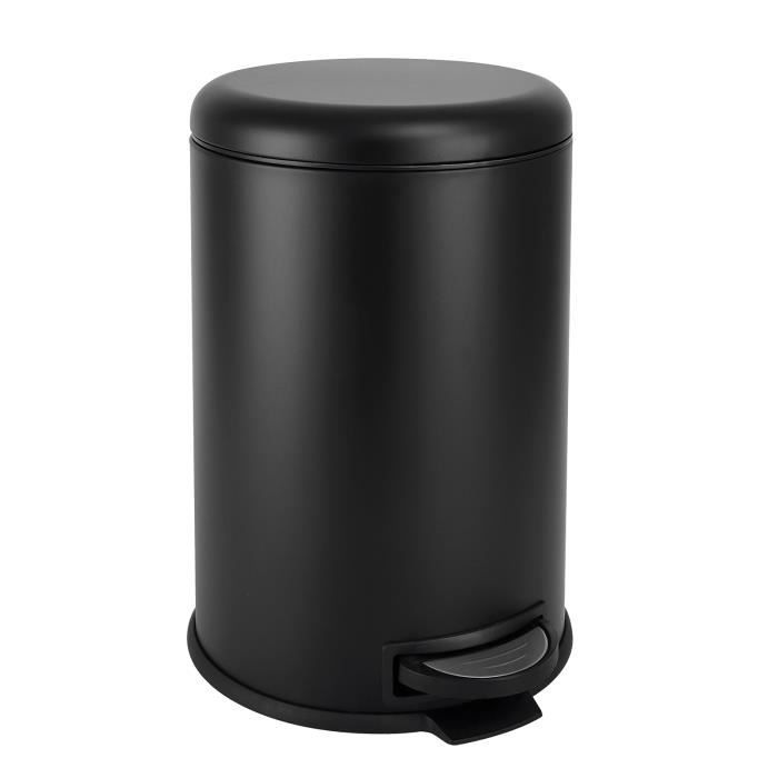 SVITA T20 Poubelle à pédale 20 litres Poubelle à déchets Noir