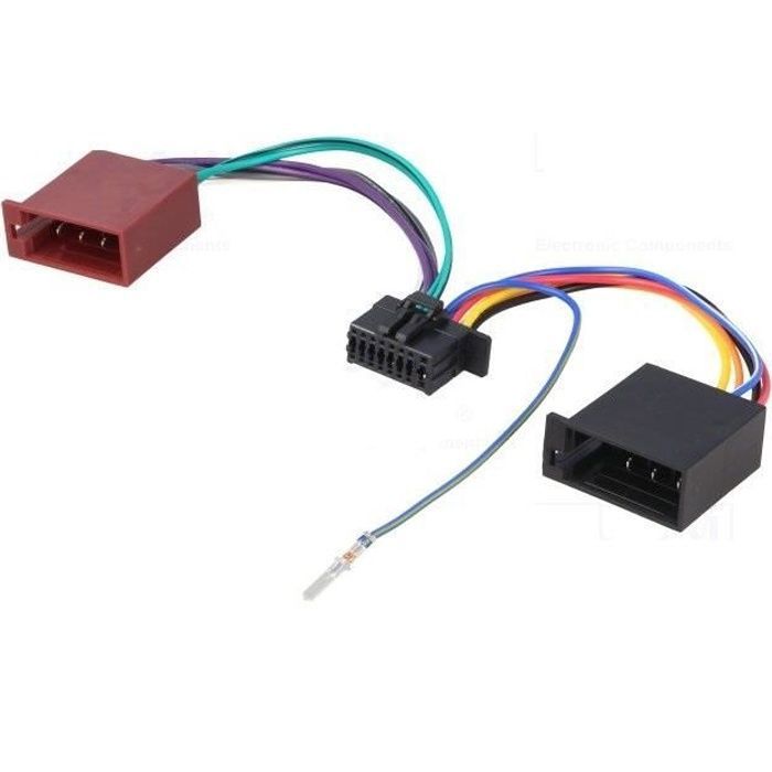 Cable adaptateur ISO JVC KD-X141 KD-X341BT KD-X342BT KMM-BT203