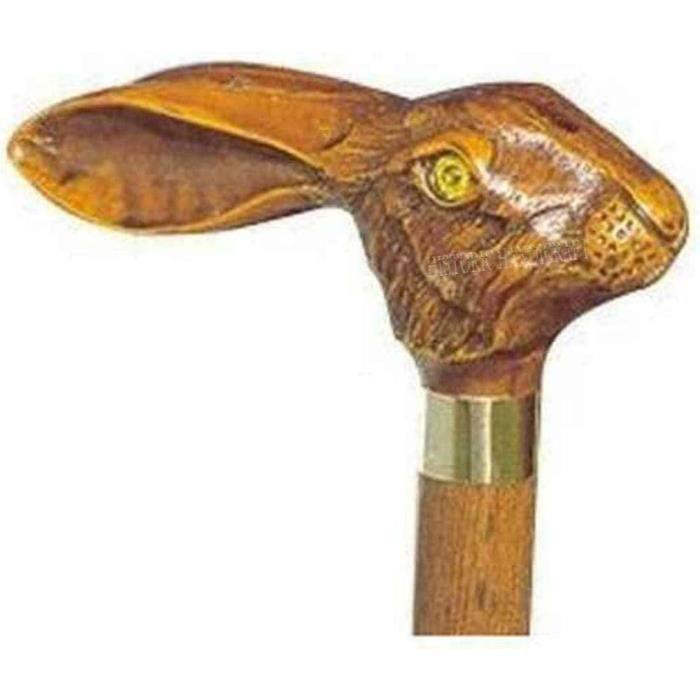 Canne De Marche Vintage Tête En Laiton – Bois De Rose – Fait Main Inde