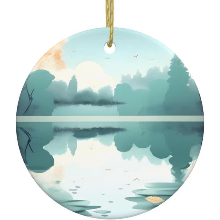 Adorable Labrador 1 Imprimé Rond Festif Ornements De Noël En