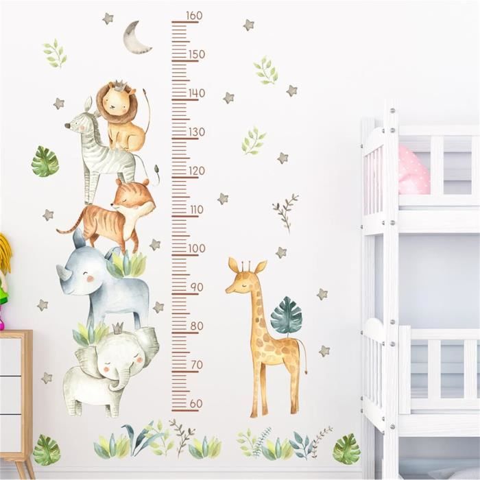 Toise De Croissance Pour Enfants TOYANDONA - Tableau De Taille En Toile Bleu Ciel à Suspendre