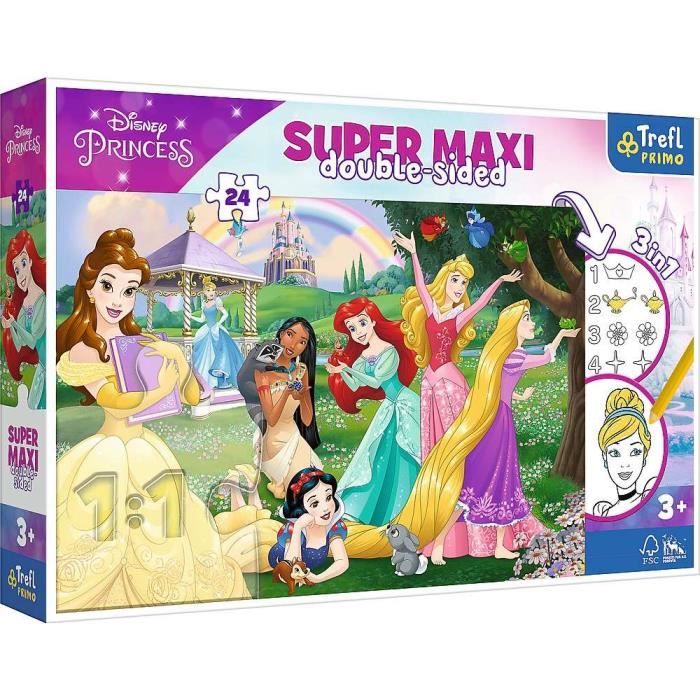 Puzzle Disney Princesses 24 pièces - TREFL - Double face avec livre de ...