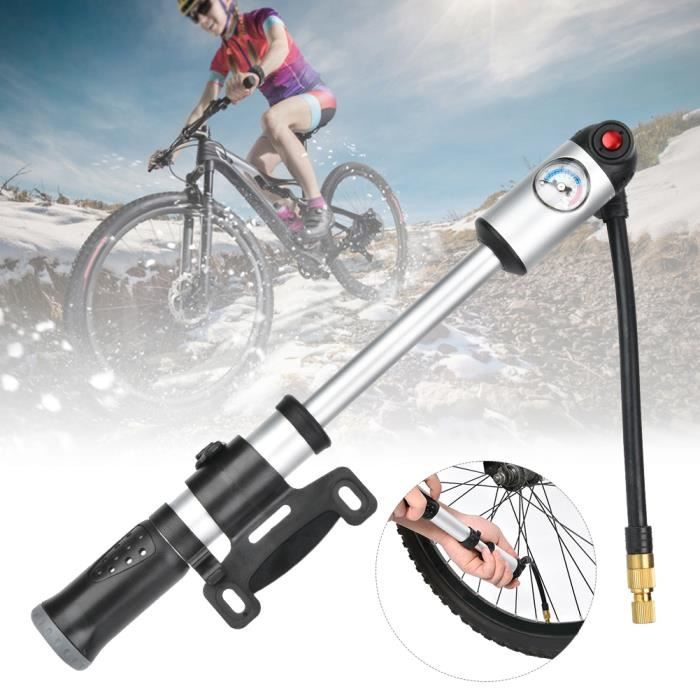 Pompe à Vélo WEIDMAX Avec Manomètre - Double Valve Presta/Schrader - 160 PSI Pour Pneus, Ballons Et Matelas Gonflables