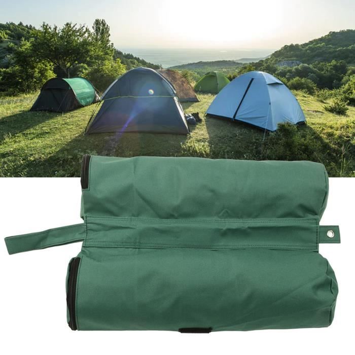 Lot De 8 Sacs De Sable Lestés 600D Pour Gazebo - 20x50cm Noirs, Imperméables Avec Velcro Et Sangles
