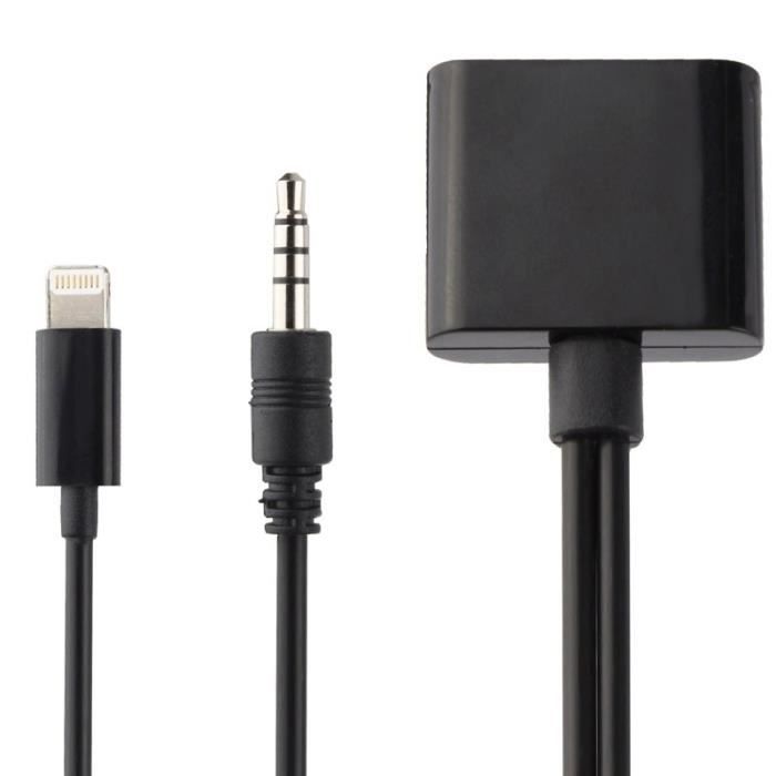 Adaptateur iPhone Convertisseur de câble audio 2 en 1 30 broches vers 8
