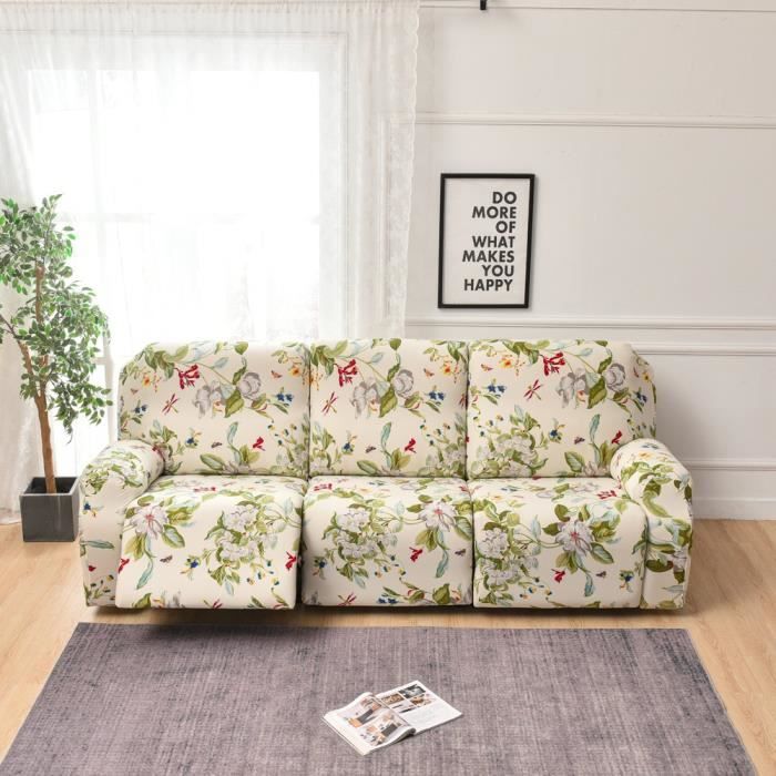 Housse de Fauteuil Relax 3 Places WOVTE Housse De Fauteuil Inclinable à imprimé Housse De Canapé Chaise Inclinable M