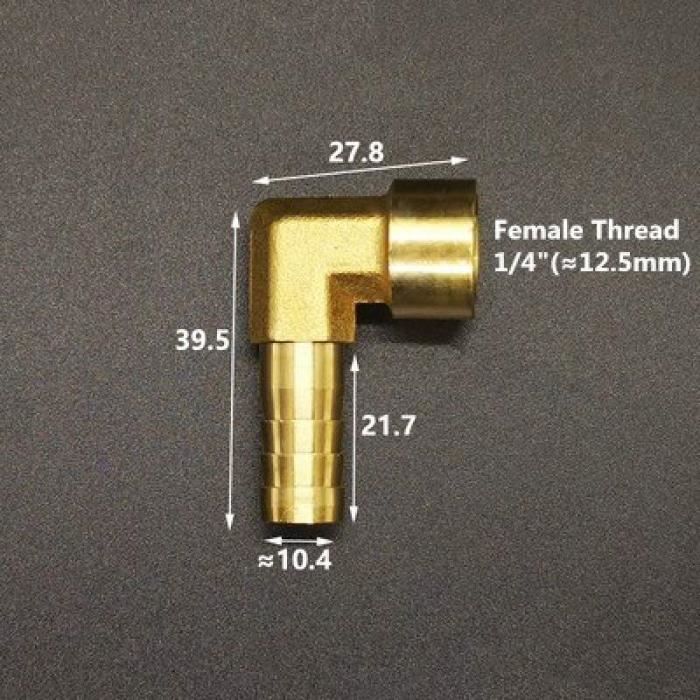 3 Coudes En Laiton 90° 5/16" X 1/2" Pour Tuyau Gaz, Carburant, Barbotine - Lot De 3 Pièces