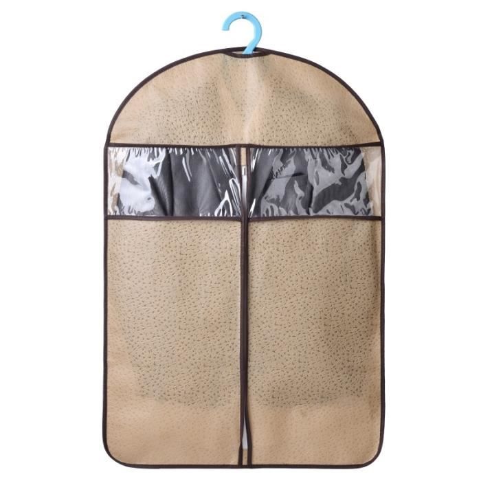 60 x 100 cm - Sac à vêtements court - Noir - Sac de costume pour homme - Pour costume - Housse de protection avec fermeture éclair - Housse de voyage pour homme