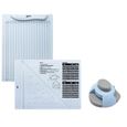 Kit outil carte et enveloppe - ARTEMIO - Punch board - Plastique bleu - Dimensions 21,5 x 16 cm-1