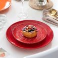 vancasso, Série Bonita, Service de Table Complet en Céramique, 36 Pièces Assiettes, Style Minimaliste Multicoloré-Bleu et Orange-1